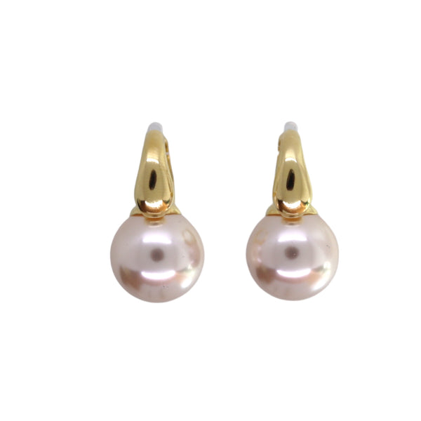 Delicate Elegance: Pink Mother of Pearl Hoop Earrings